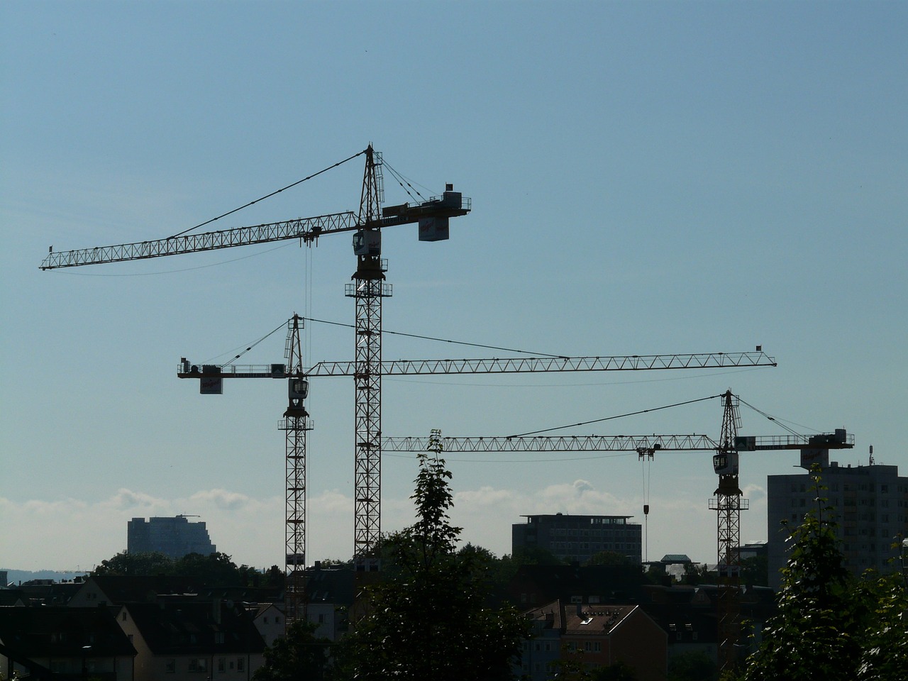 crane baukran construction work free photo