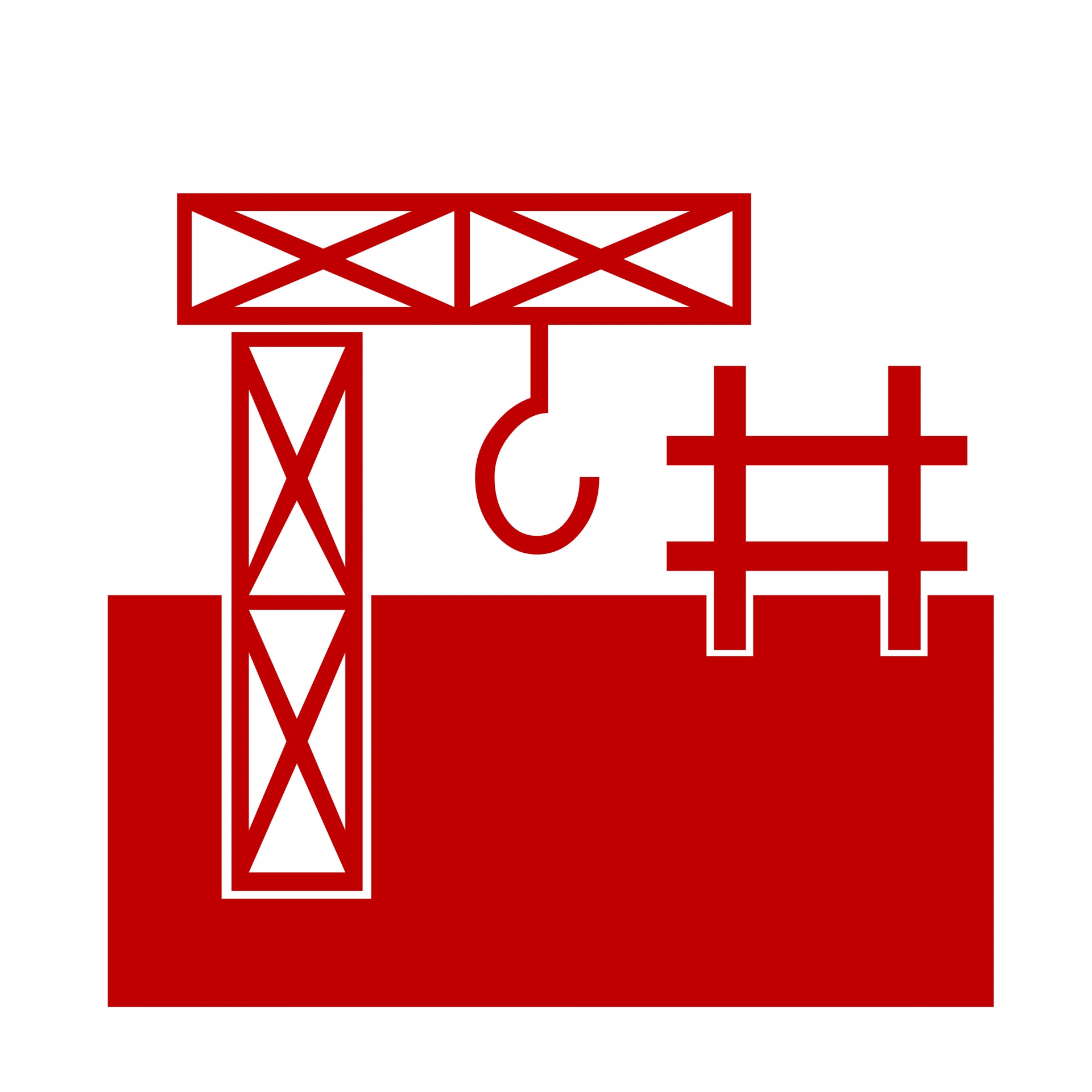 red crane symbol free photo