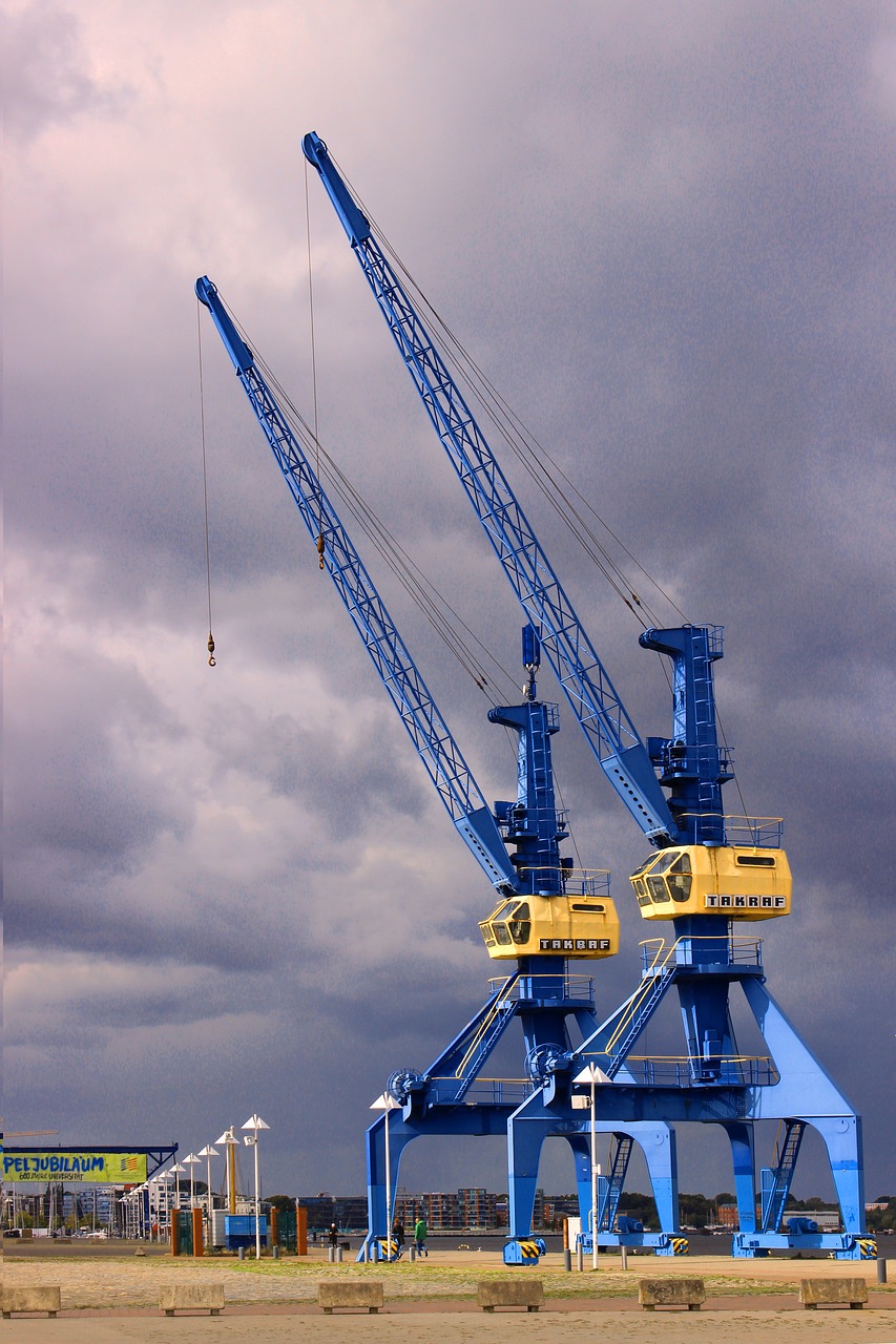 cranes  shipyard  technology free photo
