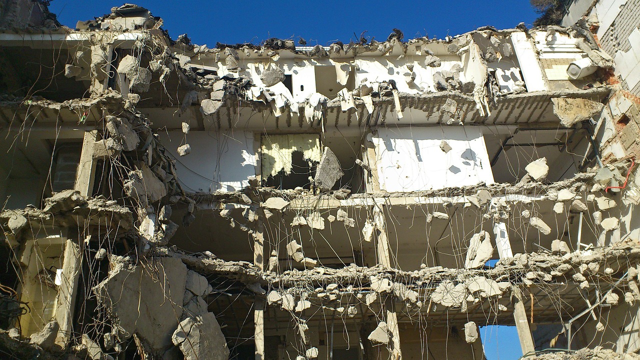 crash demolition site free photo