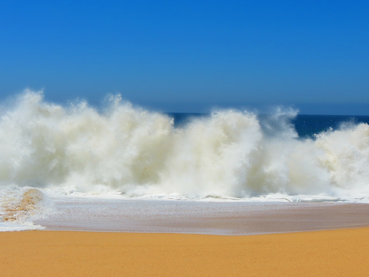 crashing waves lover's beach mexico free photo
