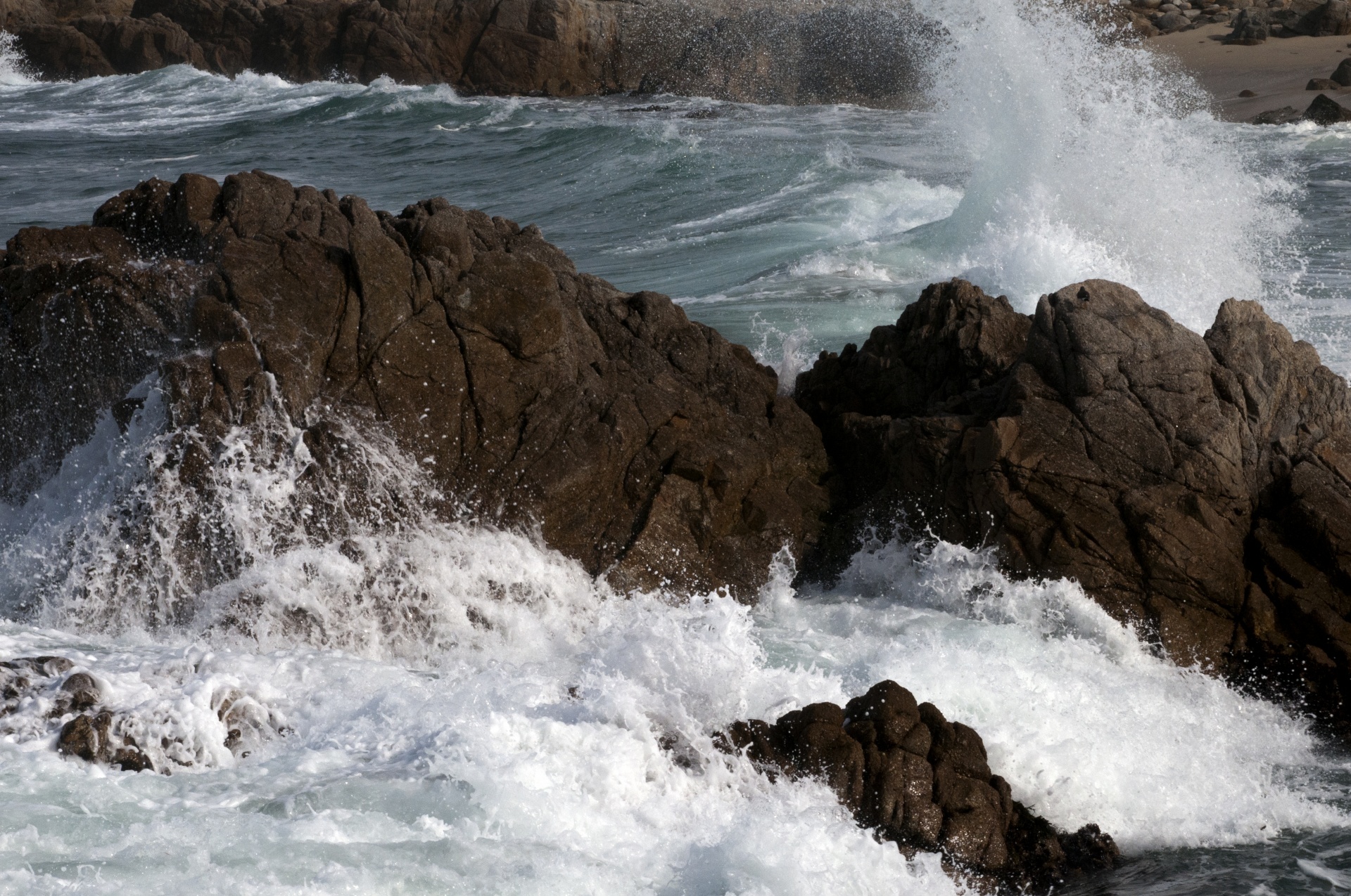 wave waves crashing shore free photo
