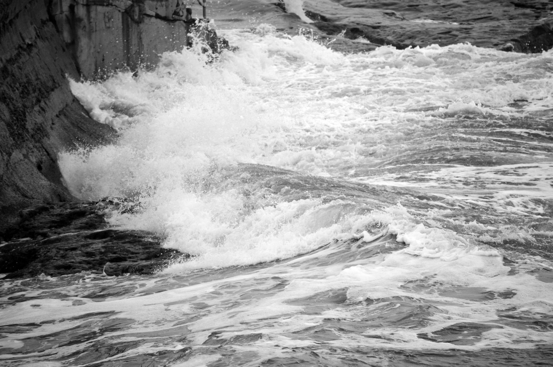 wave waves crashing beach free photo