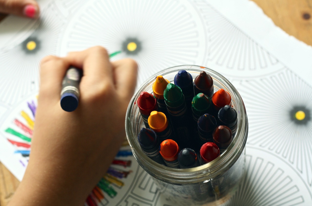 crayons coloring book coloring free photo