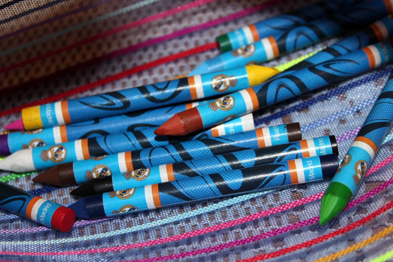 crayons kit school supplies free photo