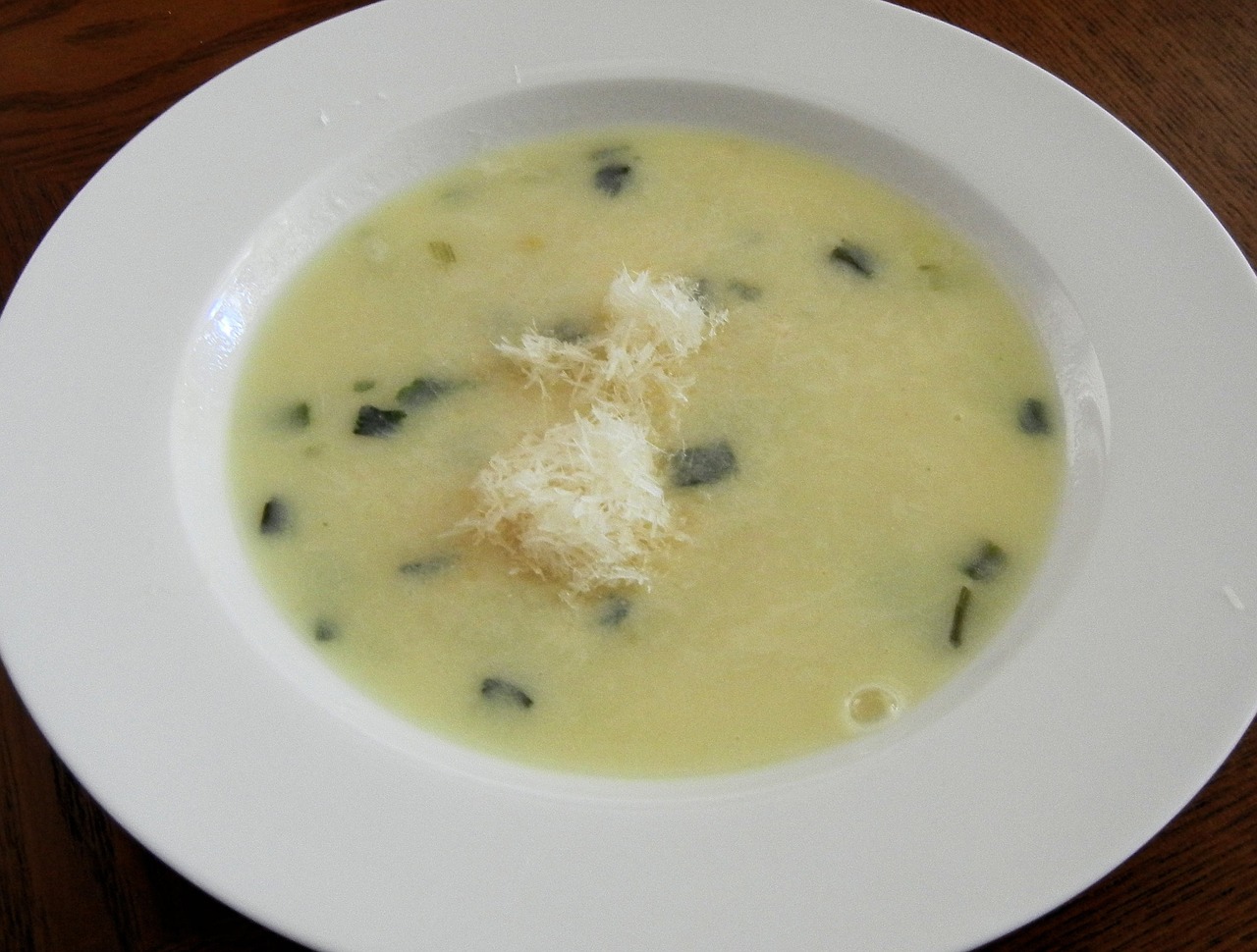 cream leak soup parmesan cheese hot free photo