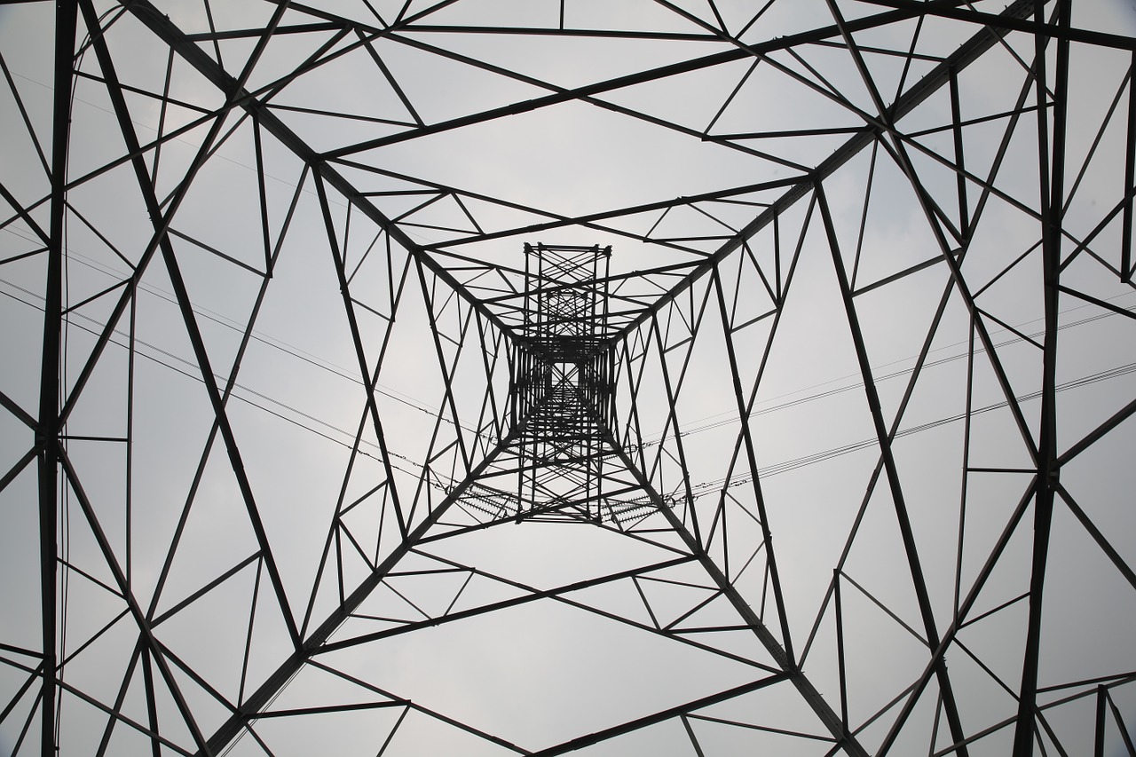 creative electricity transmission tower free photo