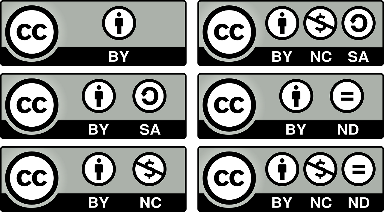 creative commons licenses icons free photo