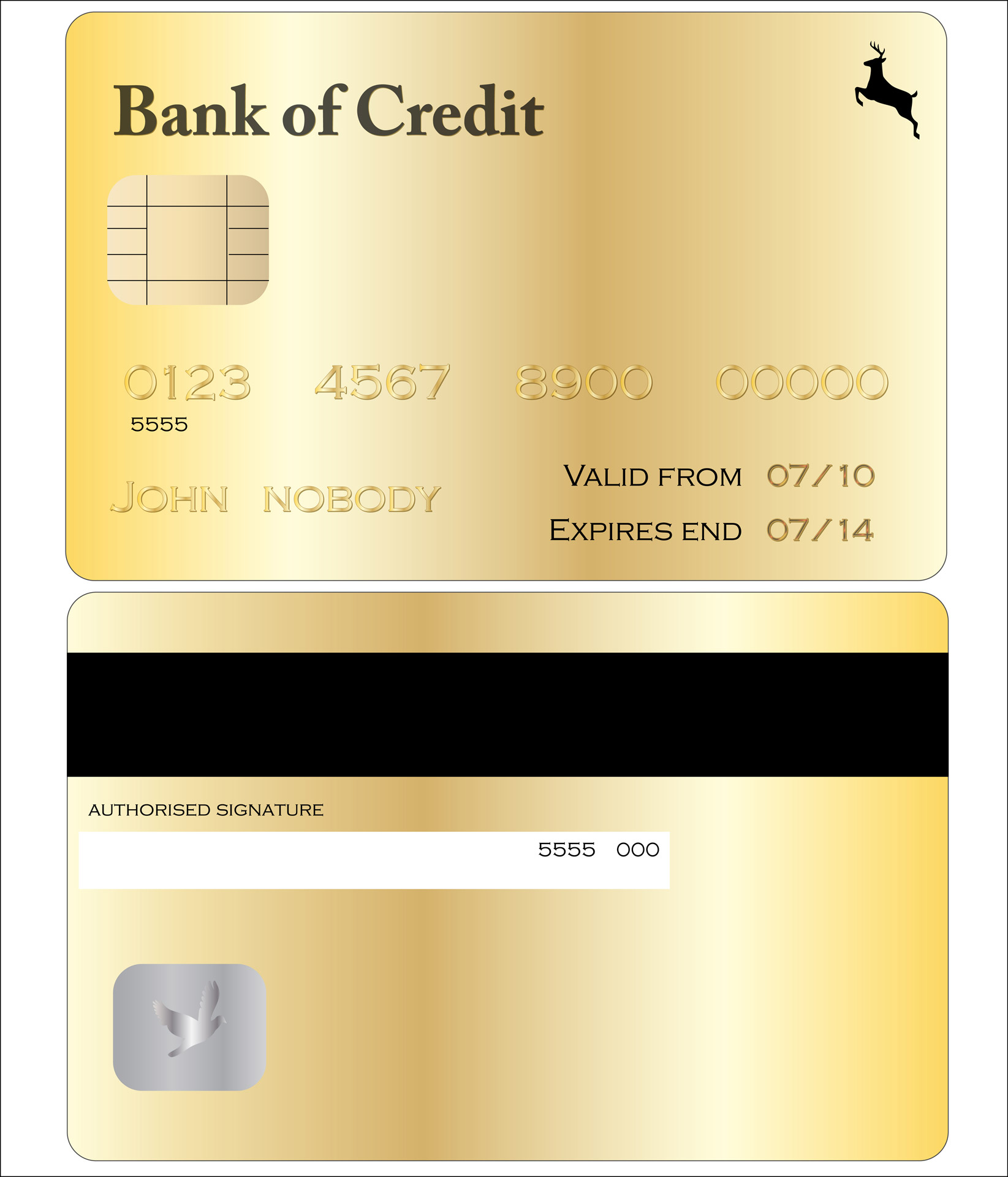 credit card gold illustration free photo