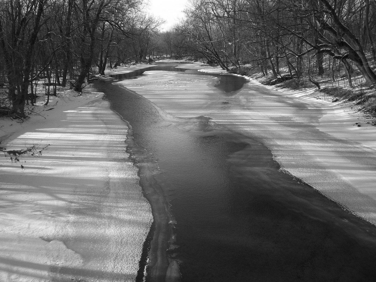 creek frozen freeze free photo