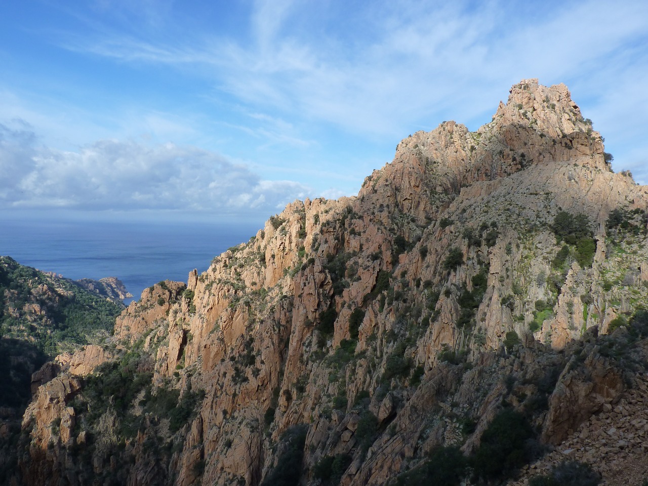 creeks of piana corsican winter free photo