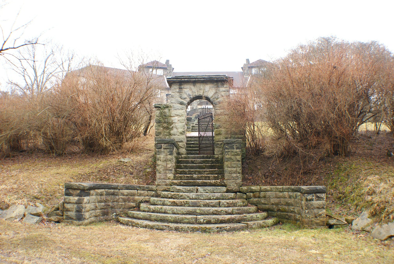 creepy entrance gate free photo