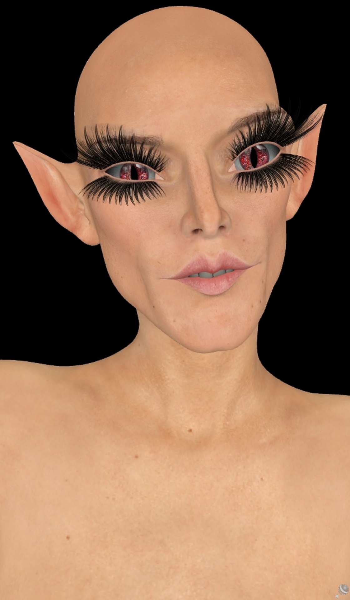 fantasy portrait creepy eyelashes free photo