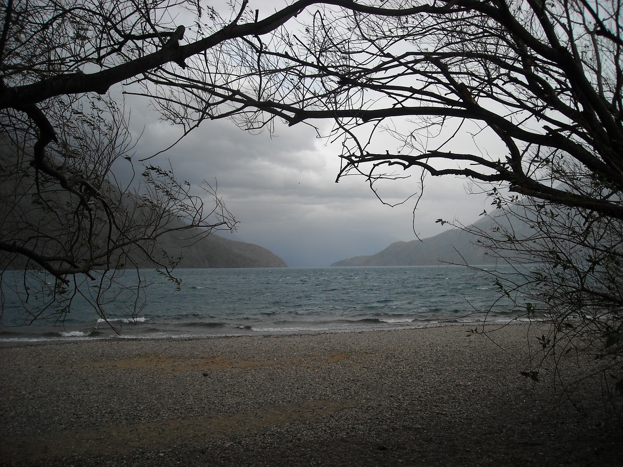 creepy landscape cloudy lake free photo