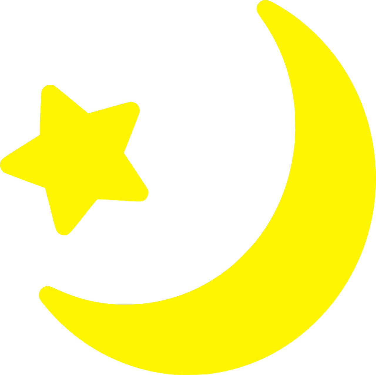 crescent moon star free photo