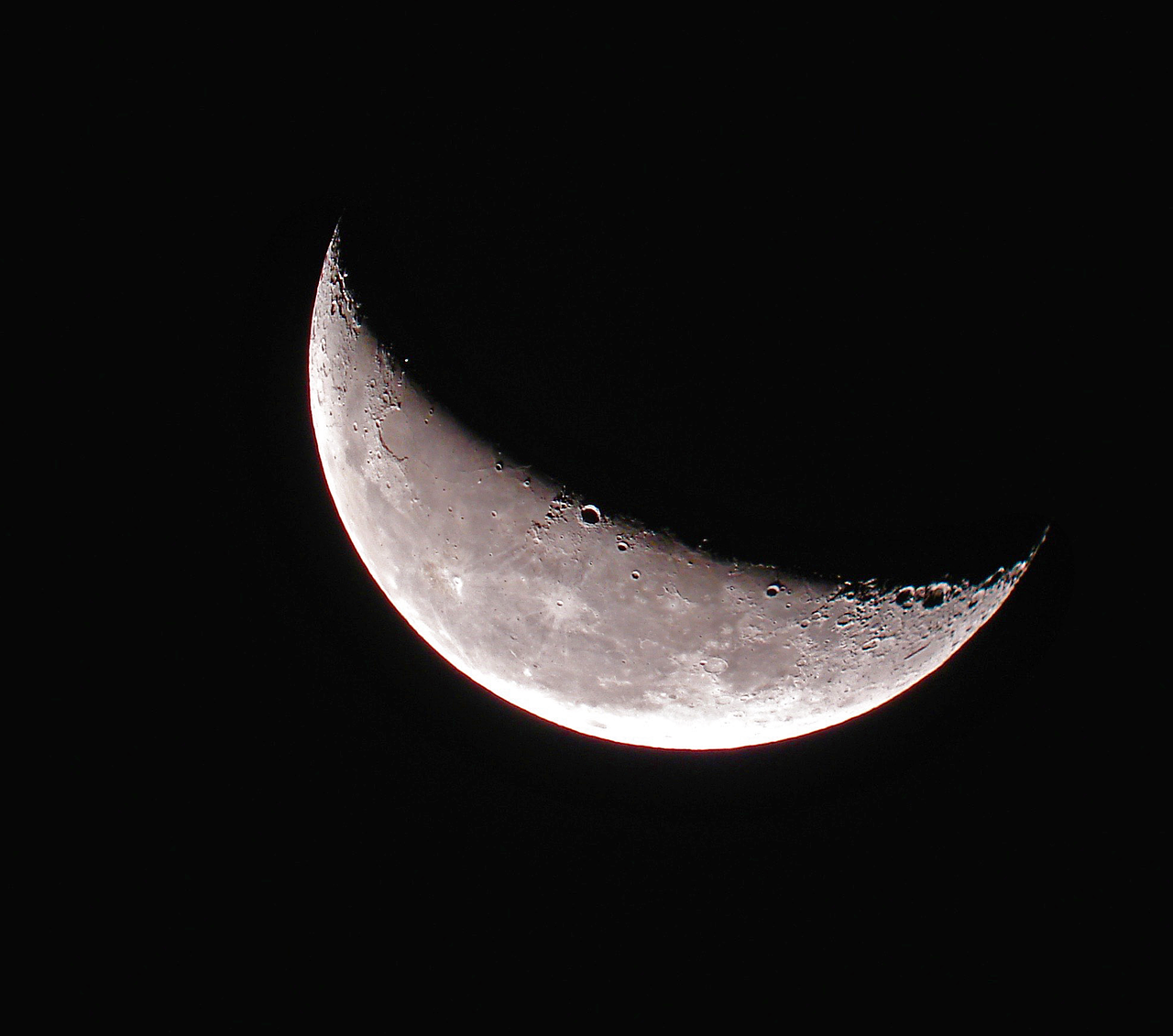 crescent moon night free photo