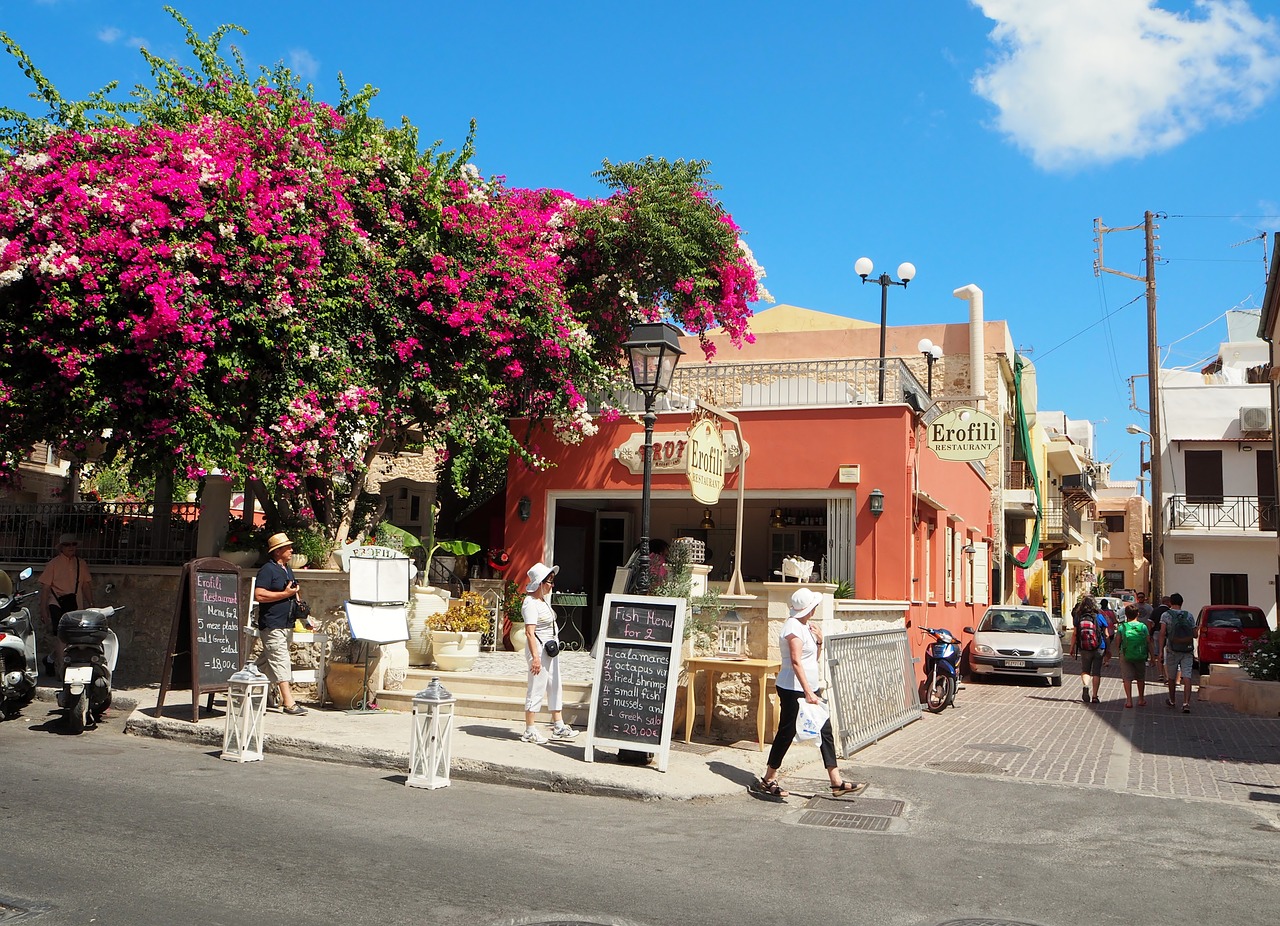 crete greece bougainvillea free photo