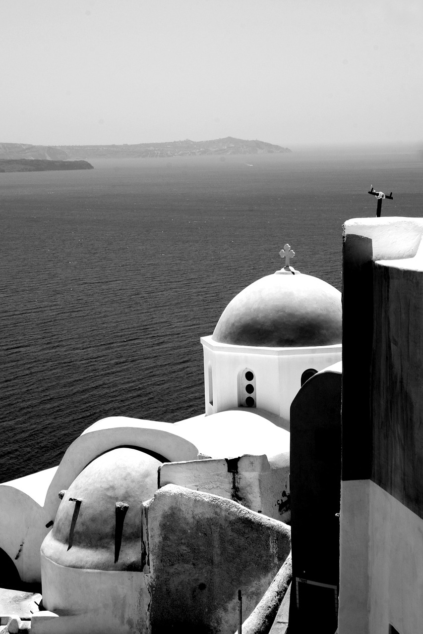 crete dome santorini free photo