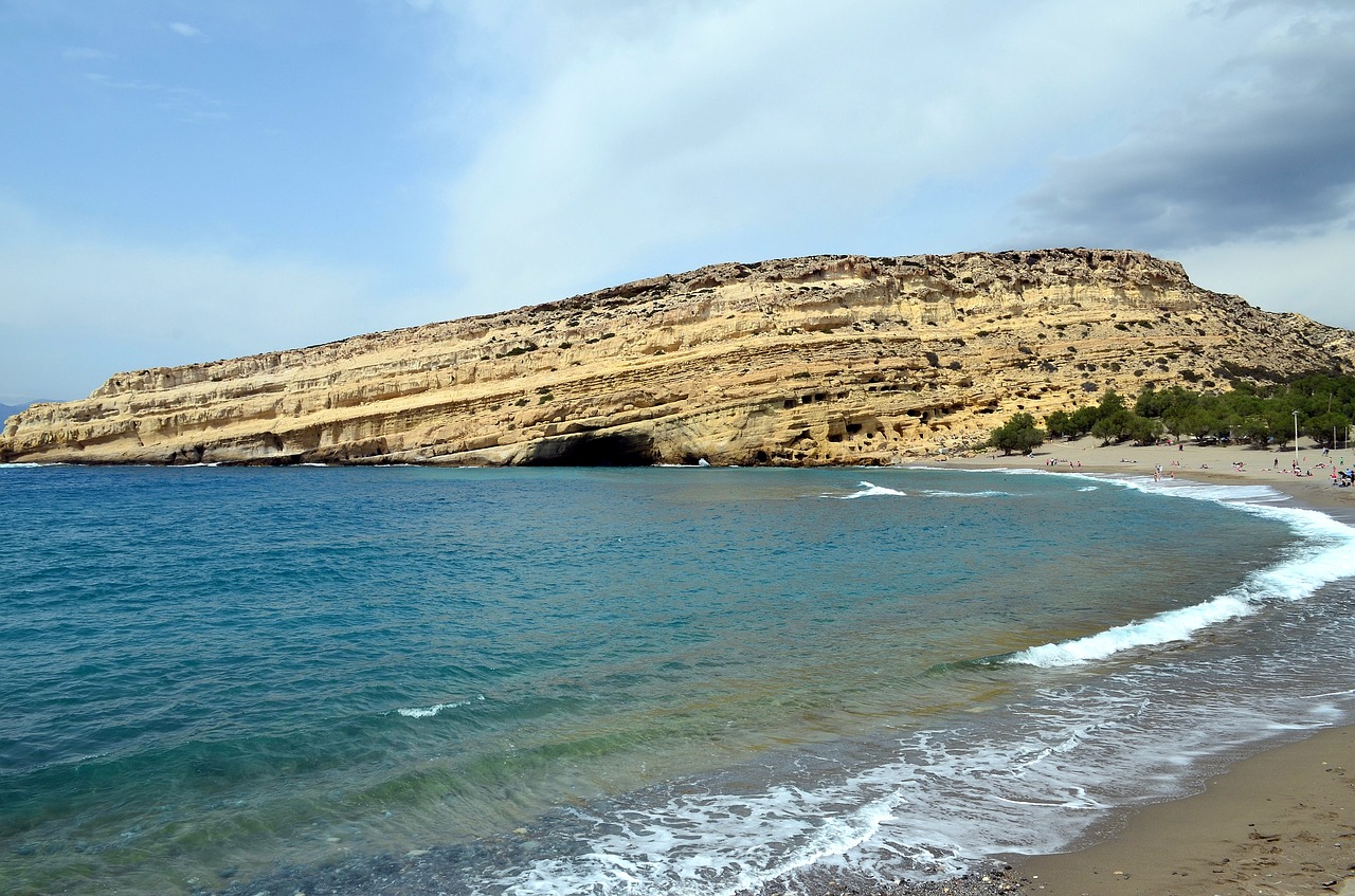 crete matala greek island free photo