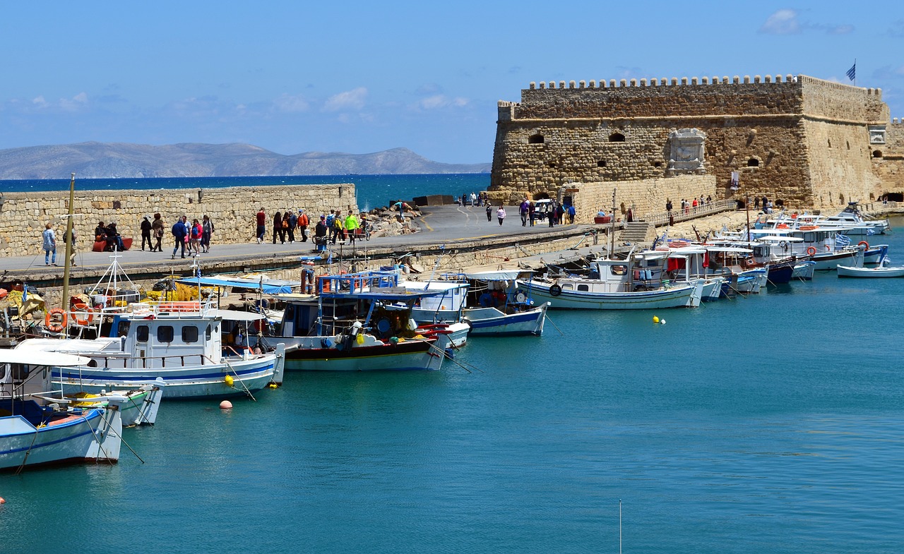 crete iraklion venetian port free photo