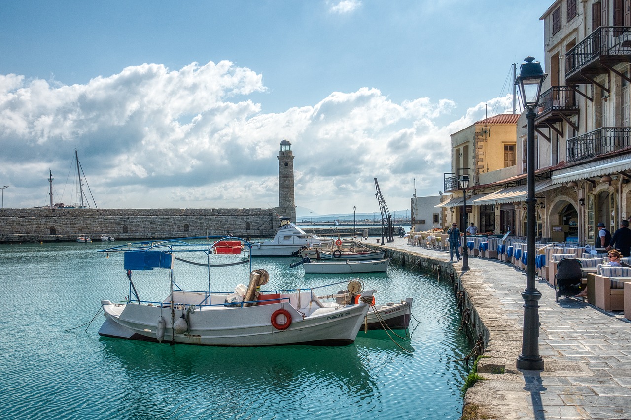 crete  rethymno  port free photo