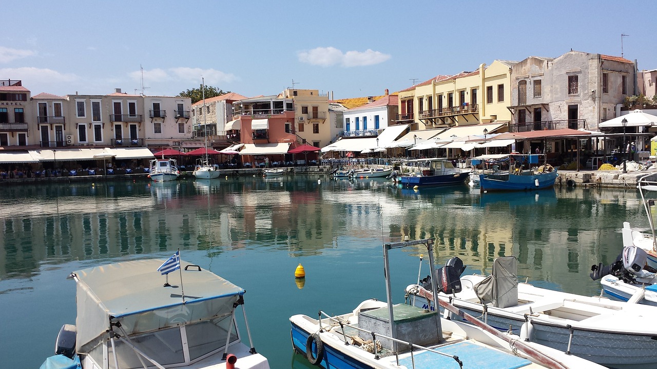 crete venetian port rethymno free photo