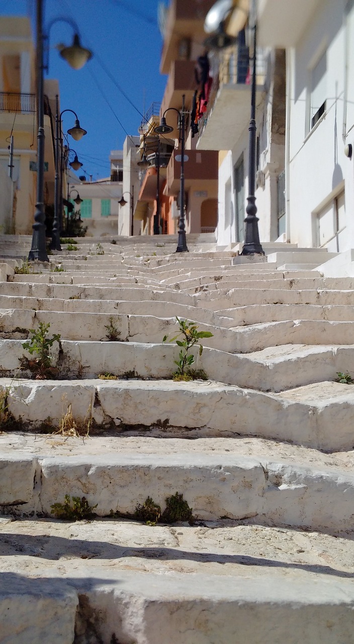 crete stairs greece free photo