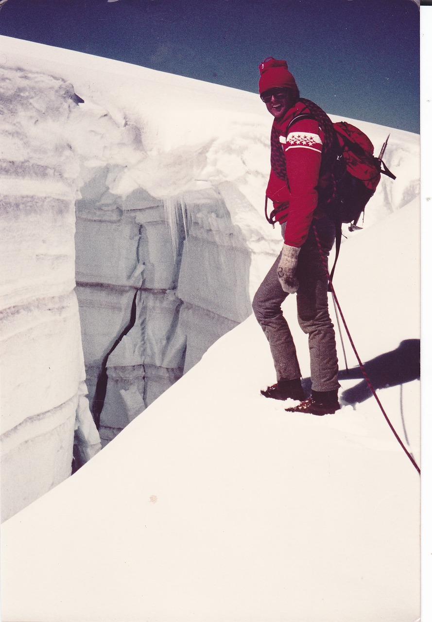 crevasse mountain guides ice free photo