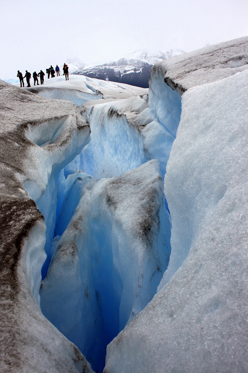 crevasse glacier ice free photo