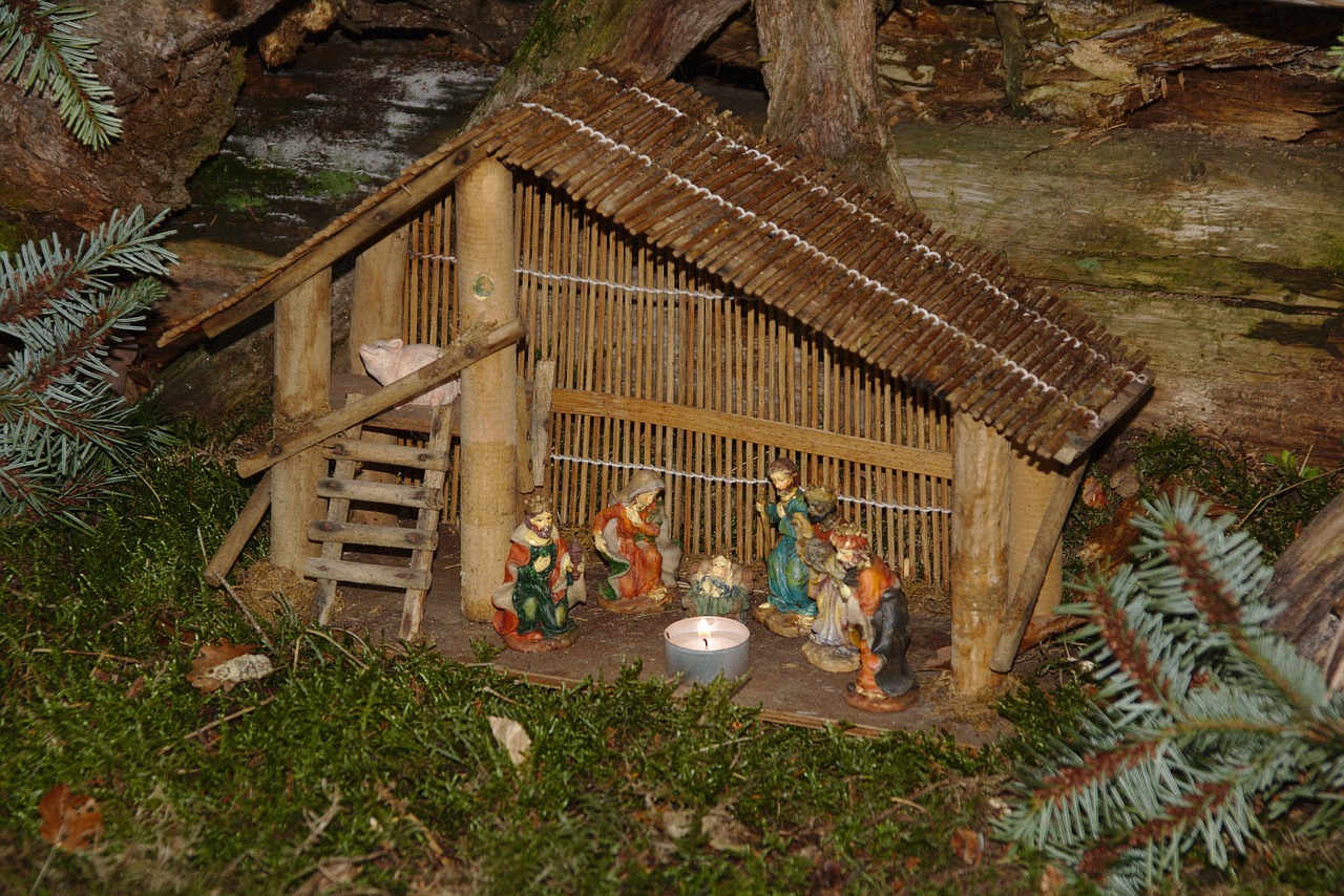 Crib Krippenweg Jesus Advent Christmas Free Image From Needpix Com