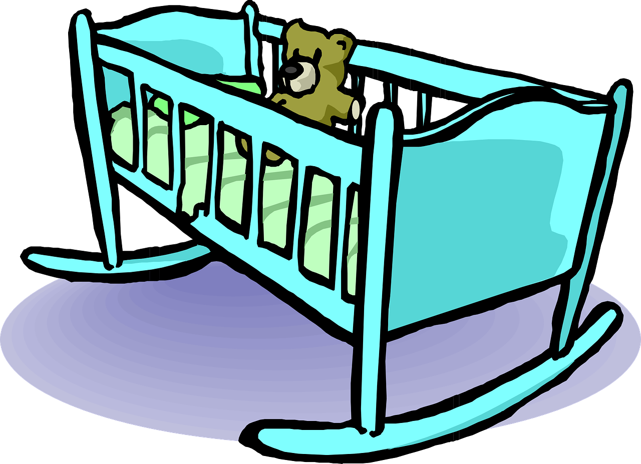crib,cradle,baby bed,teddy bear,rocking crib,boys cradle,baby furniture,free vector graphics,free pictures, free photos, free images, royalty free, free illustrations, public domain