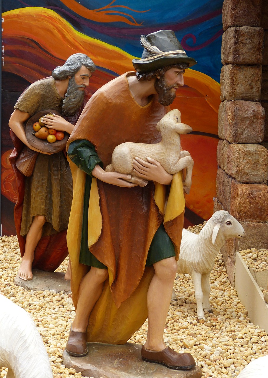 crib shepherds christmas free photo