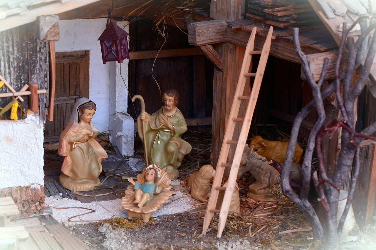 crib christmas nativity scene free photo