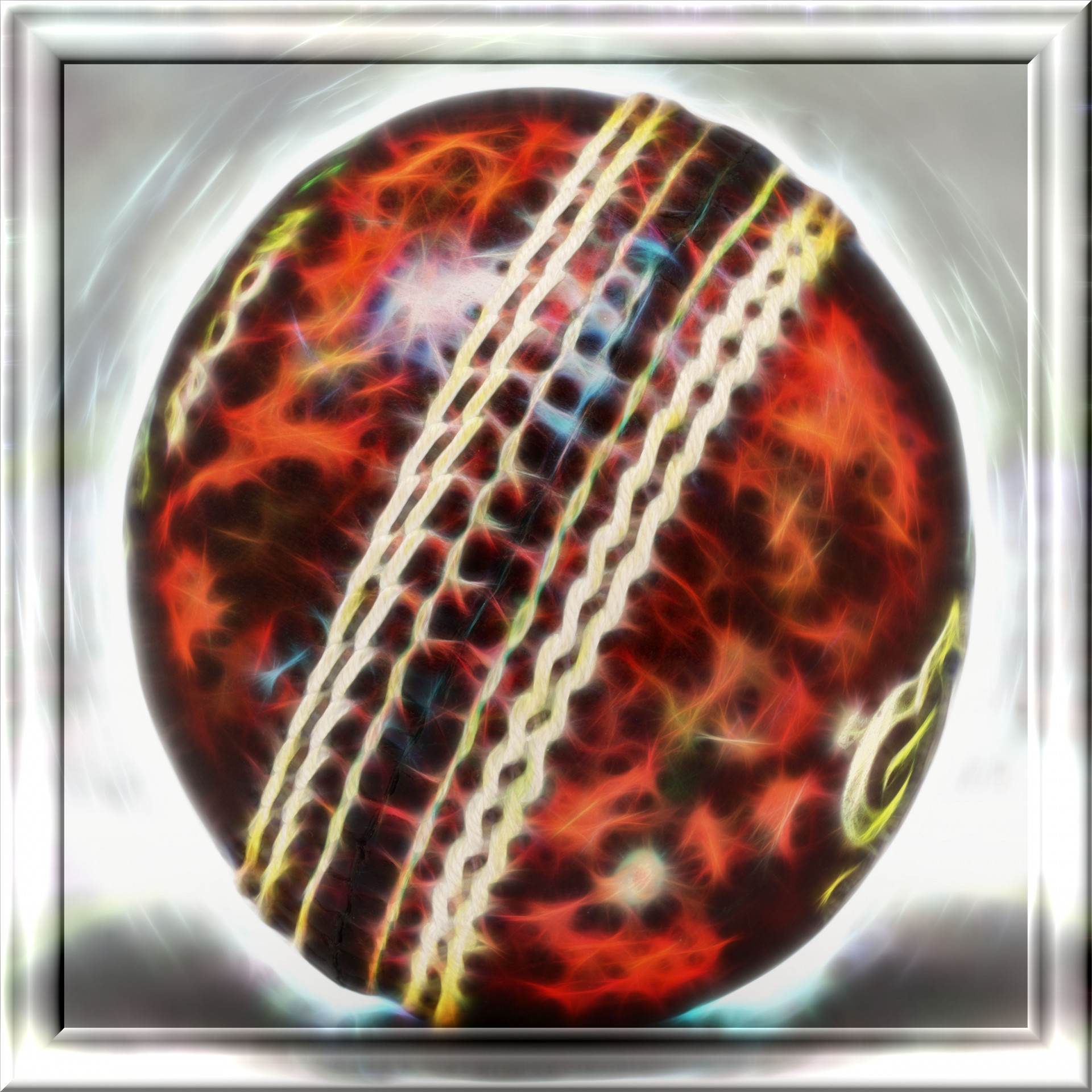 fractal cricket ball free photo