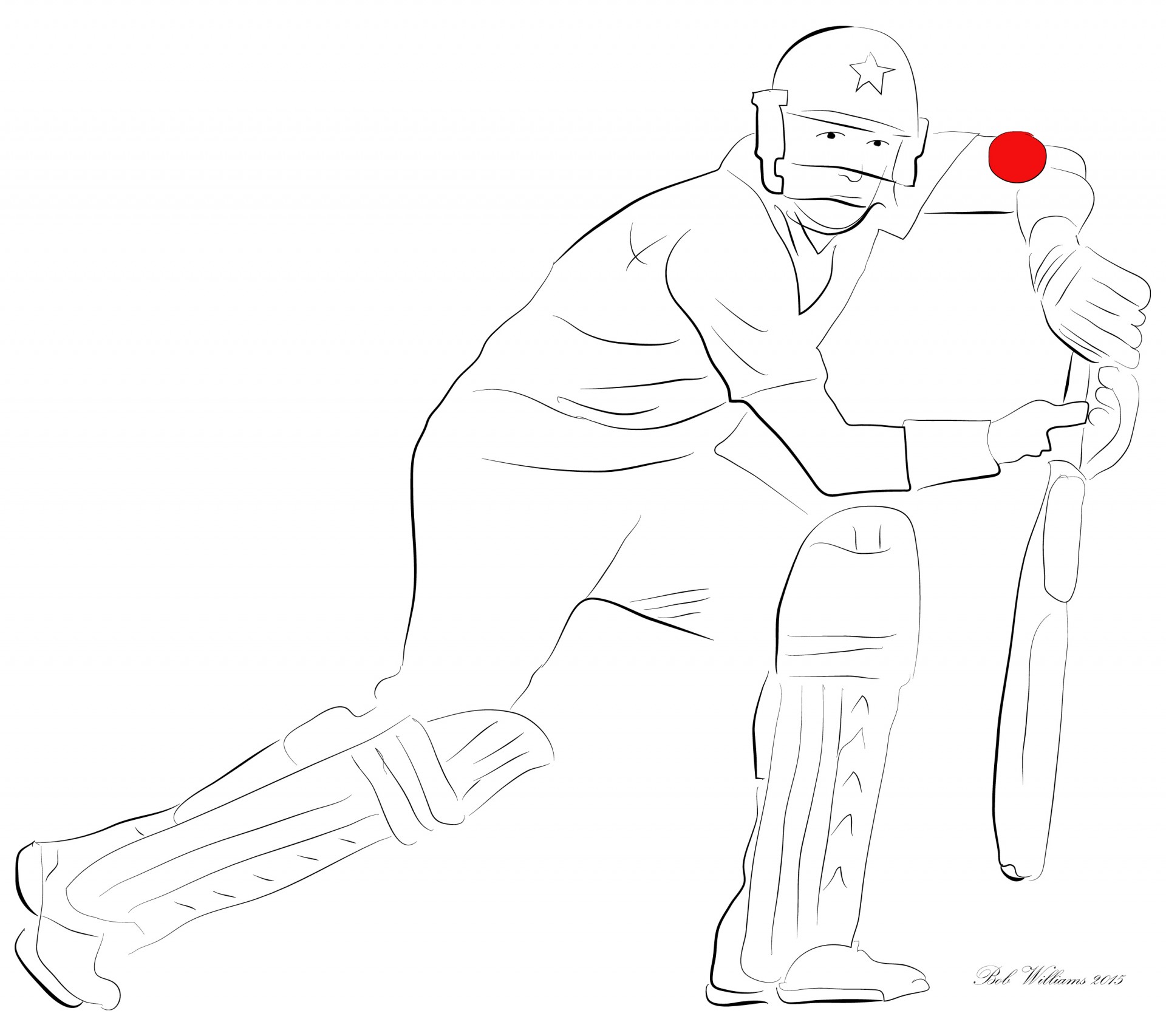 Cricket Player Batsman drawing  YouTube