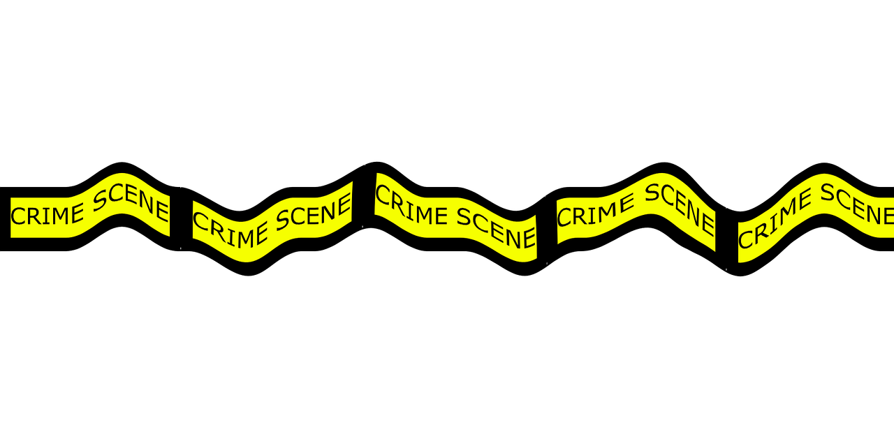 crime scene tape scene free photo