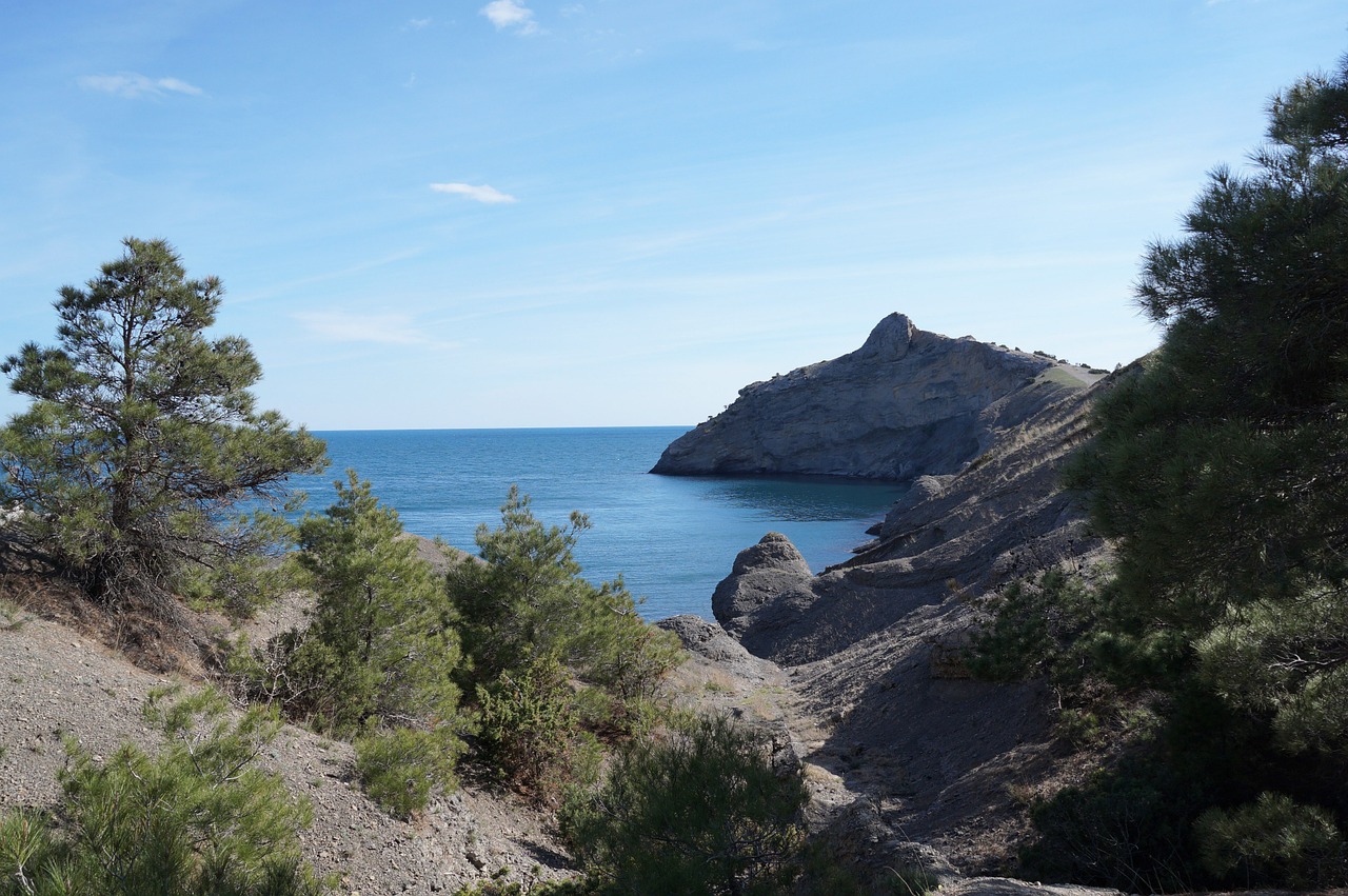 crimea sea mountains free photo