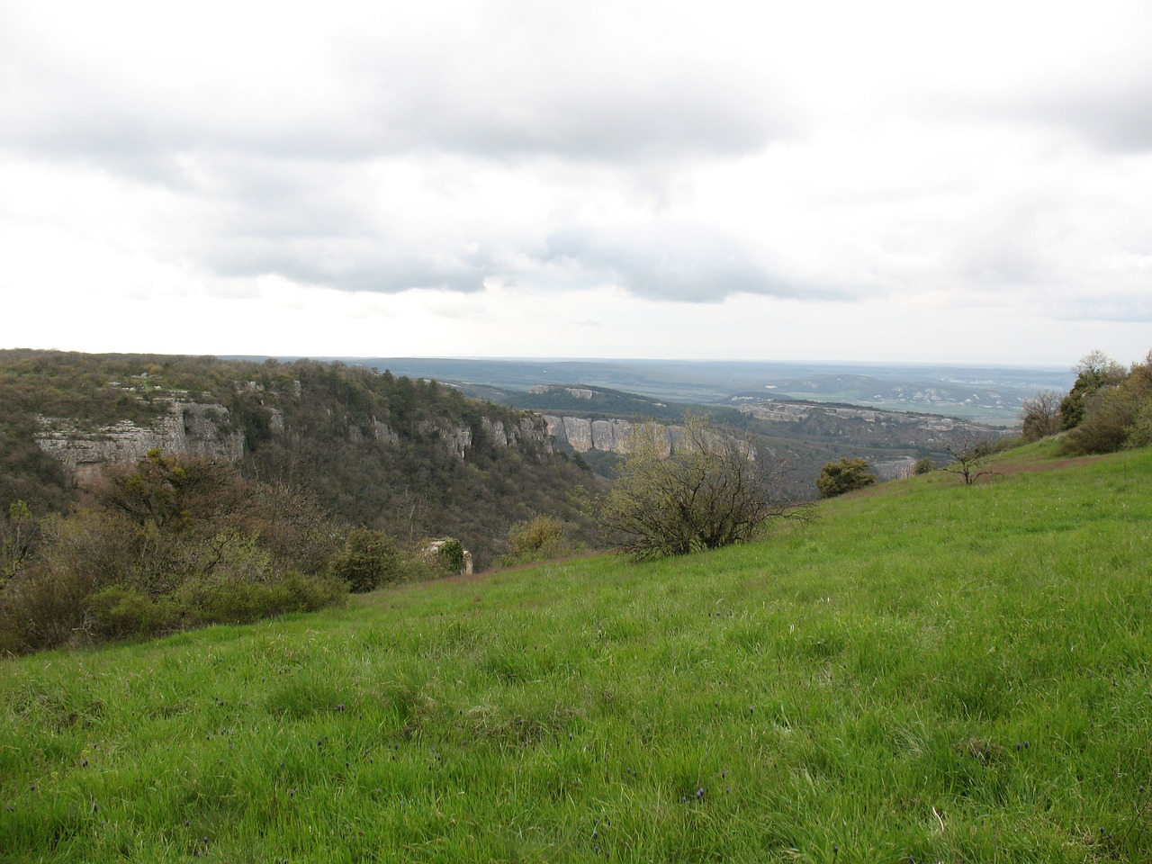 crimea view from mangup kale spring free photo