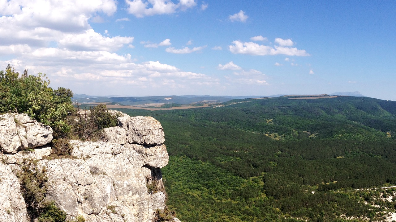 crimea view from the hill mountains free photo