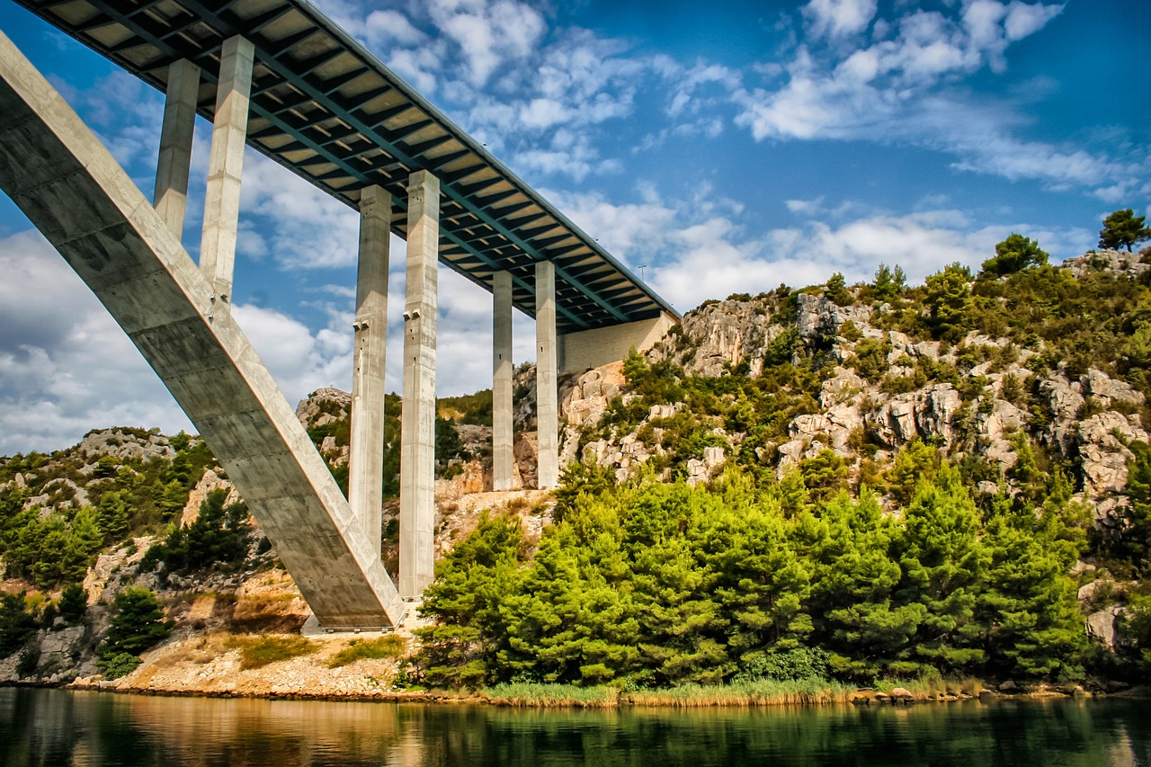 croatia landscape bridge free photo