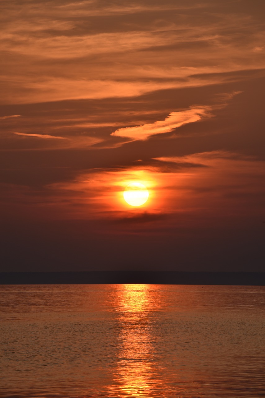 croatia sea sunset free photo