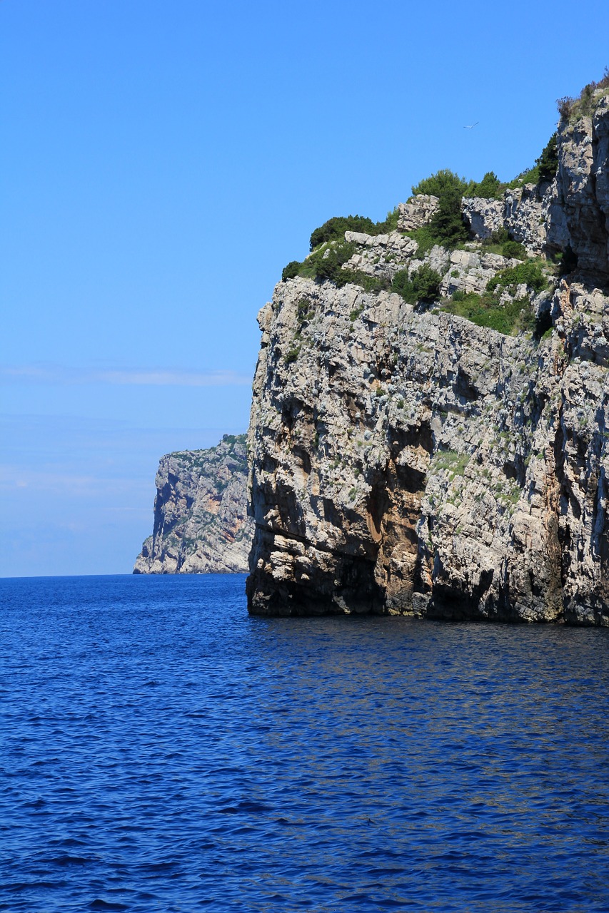 croatia coast cliff free photo