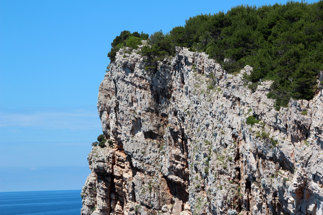 croatia coast cliff free photo