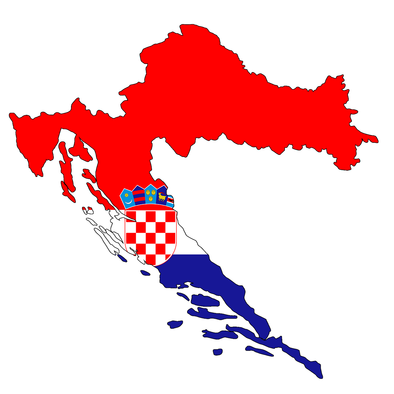 croatia map land free photo