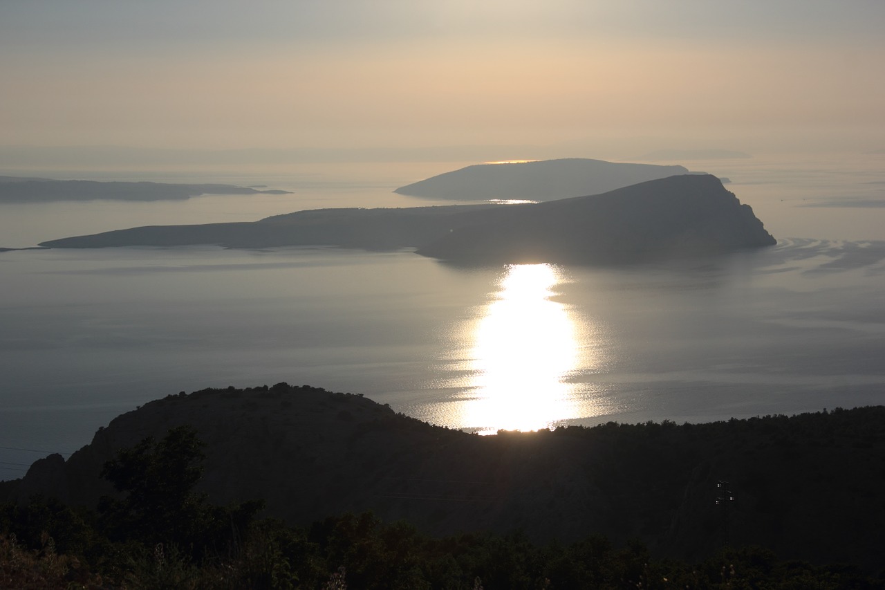 croatia sunset sea free photo