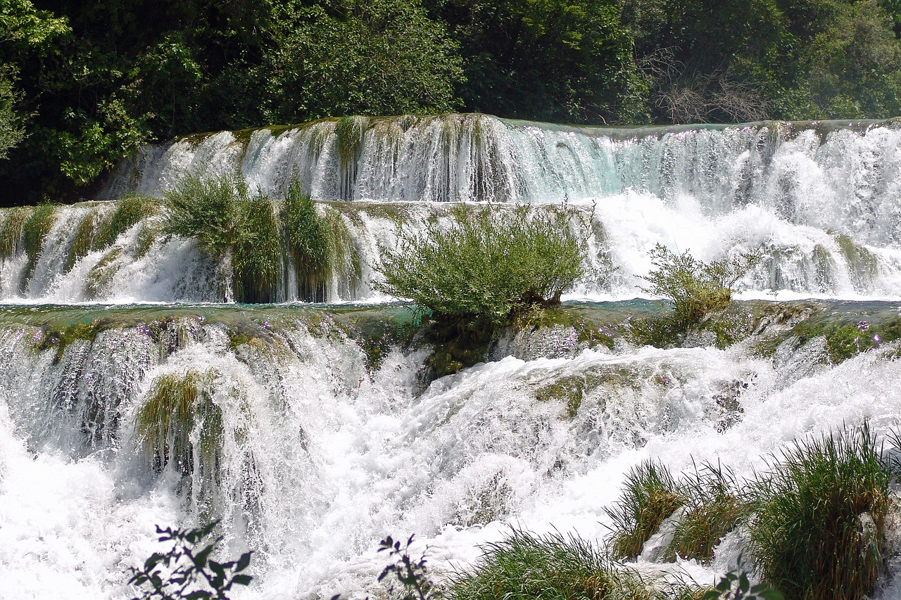 croatia dalmatia waterfalls skradin free photo