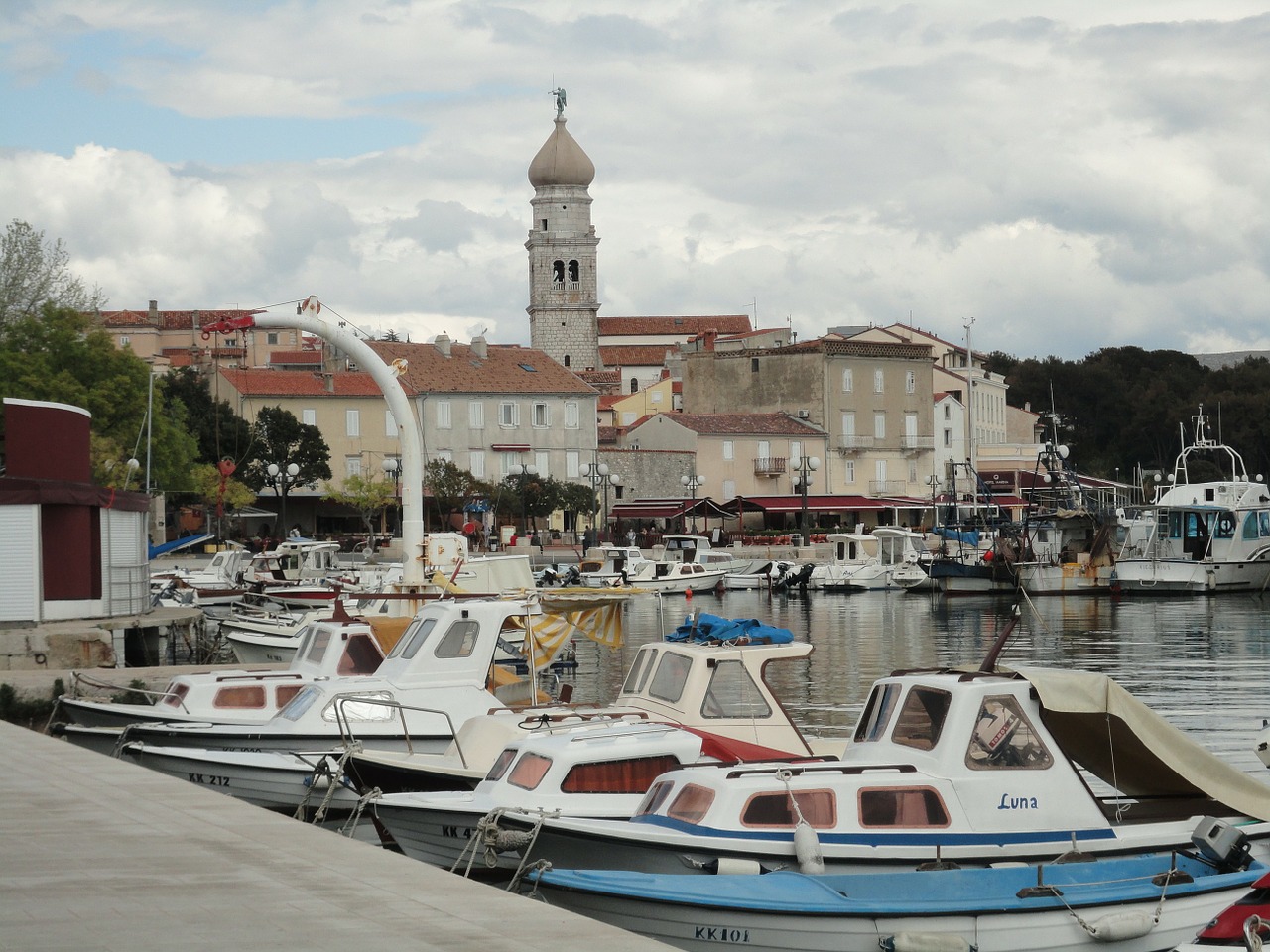 croatia island of krk port city free photo