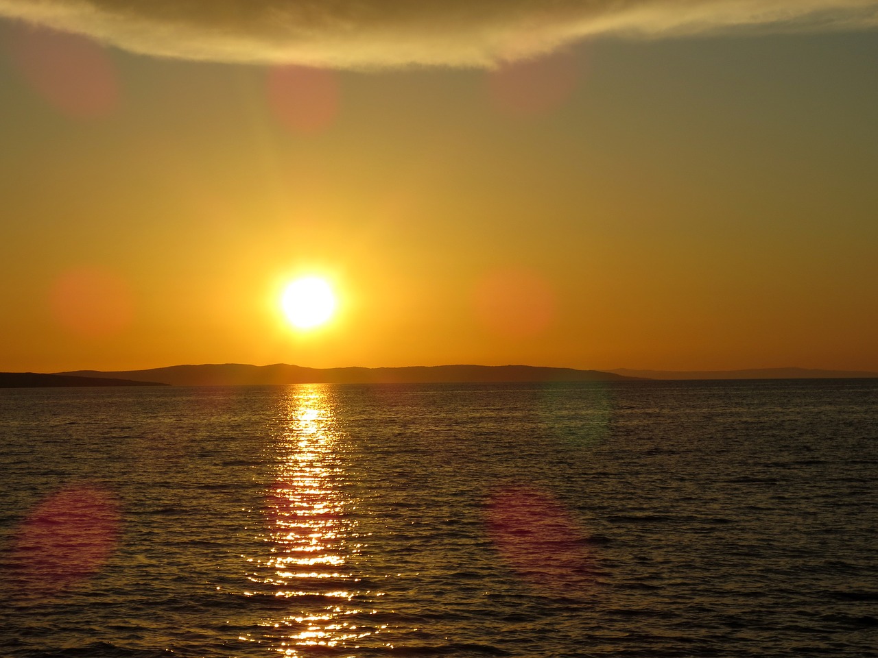 croatia sunset sea free photo