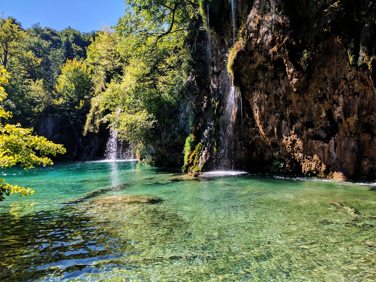 croatia waterfall national park free photo