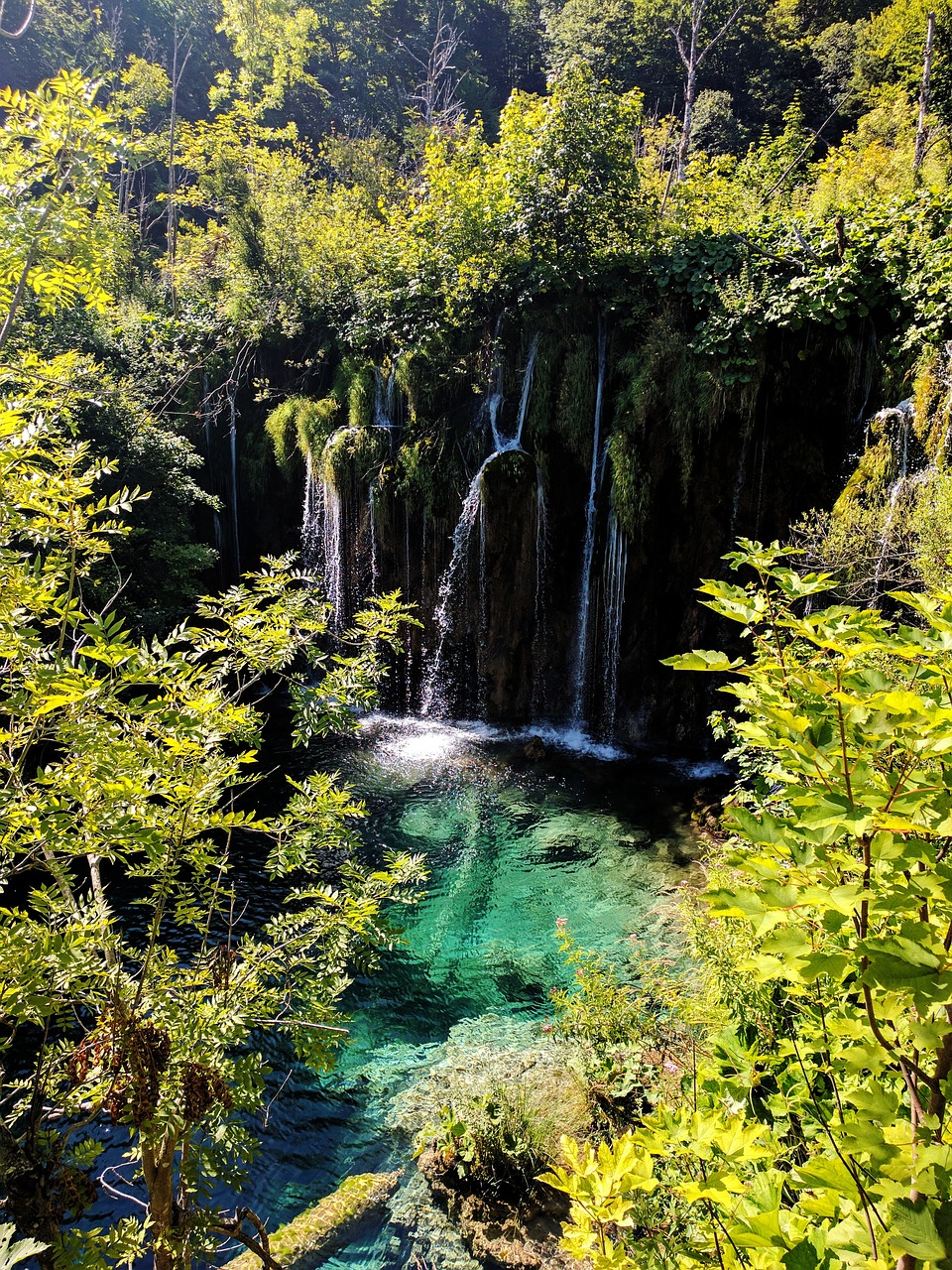 croatia waterfall national park free photo